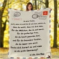 thumbnail image 2 of BNNG Fleece Blanket Love Letter to My Wife from Husband Ultra-Soft Light Weight Warm Bed Throw Blanket Comfortable Wrap Blanket A Gift For Family Friends Lovers Thick Plush Bed Blanket, 2 of 8