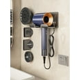 thumbnail image 2 of Black Hair dryer placement non-perforated bathroom hair dryer bracket placed in the bathroom suction cup wall-mounted storage rack, 2 of 6