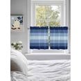 thumbnail image 4 of Half Window Curtain 36 Inches Long, Navy Blue Ombre Window Treatment Curtain Drapes, Gradient Navy Blue Woods Farmhouse Small Tier Curtains for Bathroom Over Sink, 27.5"x36", 2 Panels, 4 of 7
