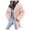 Pink, variant on XFLWAM Fuzzy Cardigans for Women Open Front Long Jackets Soft Fleece Warm Coats Solid Color Hooded Overcoats with Pockets
