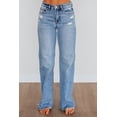 thumbnail image 2 of Risen Adelyn Mid-High Rise Relaxed Straight Jeans – Medium Wash, 2 of 5