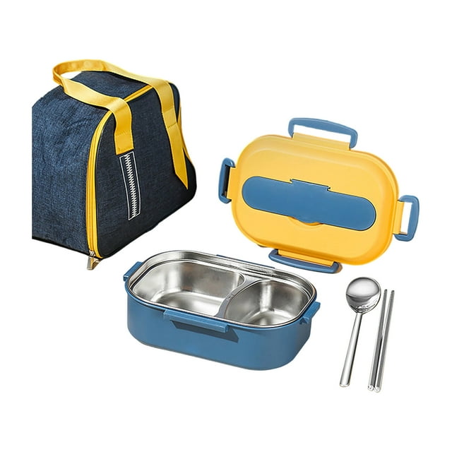 Insulated Stainless Steel Lunch Container with Separate Compartments for Adults and Kids – Thermal Food for Meals Microwave Safe Durable Stainless Steel Lunchbox