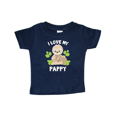 

Inktastic Cute Sloth I Love My Pappy with Green Leaves Gift Baby Boy or Baby Girl T-Shirt