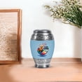 thumbnail image 7 of JAGASY Music Funeral Urn for Memorial - Keepsake Cremation Urns Blue for Adult Male - Small Decorative Urn for Ashes for Female - Little Blue Urns for Loved Ones Burial - 3 Inch, 7 of 7