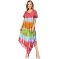 thumbnail image 5 of Sakkas Mika Ombre Floral Caftan Dress - Coral - One Size, 5 of 5