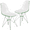White Green, variant on LeisureMod Dining Chair in Acrylic with Chrome Eiffel Base and Curved Back Design Lightweight Easy Assembly for Modern Home, Kitchen, Cafes Cresco Collection Set of 2 Transparent Blue