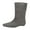 Grey, variant on Rokment Women's Wide Mid Calf Dress Boots 2025 Fall Winter Suede Pointed Toe No Heel Flat Slip on Dressy Tall Booties Black Size 6