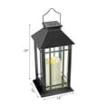 thumbnail image 2 of LED Solar Clear Glass Pane Lantern with Faux Candle Plain, 2 of 3
