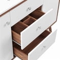 thumbnail image 4 of Pemberly Row 47" Modern Wood Single Sink Bathroom Vanity in Walnut/White, 4 of 9