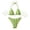 Green, variant on Ribbed Bikini Fashionable Solid Color Two Piece Swimwear For Beach Pool Thong Bikini Bottoms