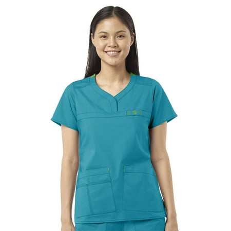 

WonderWink WonderFLEX 6208-Patience Curved Notch Neck Top