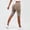 Khaki, variant on Womens Leggings Capri Workout with Lifting Fitness Running High Waisted Soft Pants for Yoga Gym
