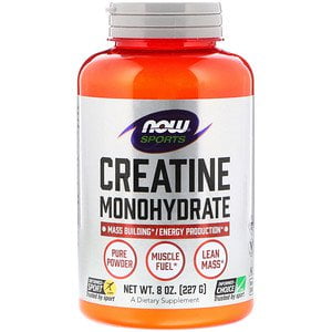 Foods Creatine Powder - Now Foods, Sports, Creatine Monohydrate, Pure Powder, 8 oz (227 g) (Pack of 2)