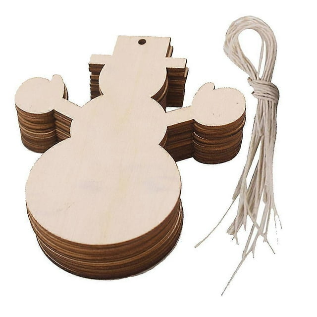 Wooden Christmas Tree Plaque Sign Xmas Gift Home Decor Ornament Snowman