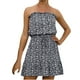 thumbnail image 1 of Vestido HUOGUO de verano sin tirantes con estampado sin mangas para mujer, 1 of 5