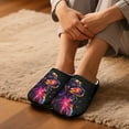 thumbnail image 5 of POLERO Color Dachshund Dog Print House Slippers for Women Comfortable Non-slip Indoor Slippers Closed Toe Soft Bedroom Shoes, Size 9-10, 5 of 7