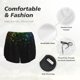 thumbnail image 4 of Balery Night Rainbow Sparkles Pantalones cortos deportivos para mujer con forro y dos bolsillos, elásticos, para entrenamiento, gimnasio, yoga-XX-Large, 4 of 7