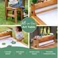 thumbnail image 3 of Guidecraft Acadia Outdoor Art Table and Stool Set: Acacia Wood Arts & Crafts Table w/ Storage Paper Roll & Paint Cups Multi Purpose Kids Picnic Table, 3 of 10