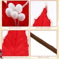 thumbnail image 3 of 6 Pcs Christmas Poinsettia Flowers Artificial 12 Inch Large Frost Edged Flannel Christmas Faux Poinsettia Flowers Xmas Tree Decor for New Year Wedding Party, 3 of 6