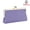 Light Purple, variant on RFID Kiss Lock Wallet, Solid Color Multi-card Slots Card Holder, Genuine Cow Leather Clutch Purses for Women 1468