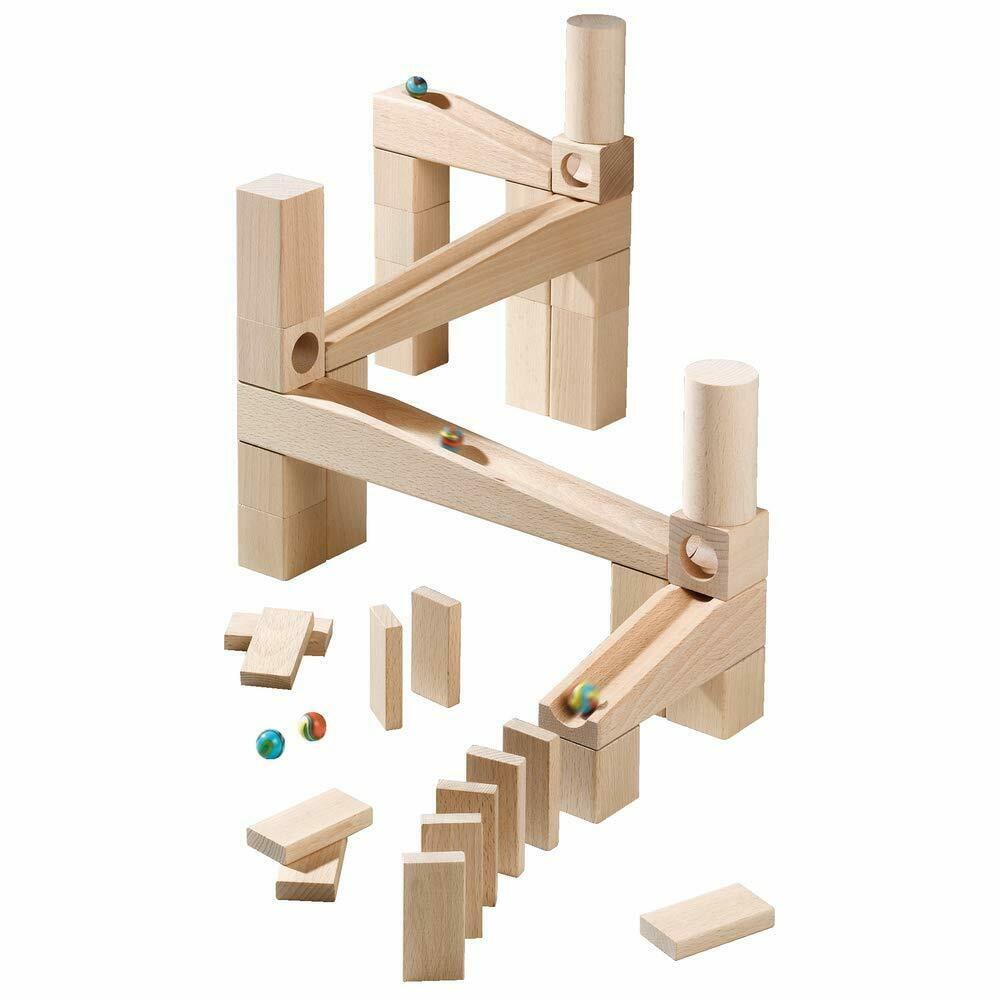HABA Ball Track Starter Set 44 Piece Wooden Marble Run Ages 310