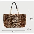thumbnail image 3 of CoCopeaunt Fashion Fuzzy Tote Handbag for Women Girls Soft Wool Feel Large Shoulder Bag Chain Strap, 3 of 3