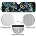 thumbnail image 5 of Uorisanigo Tropical Plumeria Turtle Windshield Sun Shade for Jeep Wrangler JL JLU 2018-2024 Rubicon Sahara 2 Door & 4 Door & Gladiator JT,Window Sun Visor for UV Rays and Heat Protection, 5 of 7