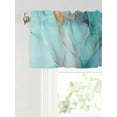 thumbnail image 6 of Valances for Windows Teal Green Rod Pocket Cafe Window Treatments Valance Curtains for Kitchen Bathroom Laundry Basement Windows 56"x16", 6 of 9