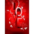 thumbnail image 4 of ABPHOTO Polyester Word LOVE Background Red Photography Background Studio Props Wall Bedroom Photo Backdrop 5x7ft, 4 of 5