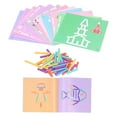 thumbnail image 2 of QIILU Arithmetic Cards Shape Matching Puzzle Kids Building Blocks Interactive Play Toy, 2 of 8