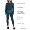 thumbnail image 3 of MeMoi Women's 2 Piece Two Tone Blue and Gray Pajama Set - Womens - Female, 3 of 10