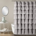 thumbnail image 1 of Lush Decor Rideau de Douche à Volants en Dentelle 72 x 72 Po, Gris, 1 of 3