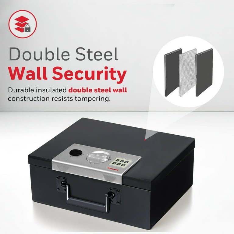Honeywell Fireproof Small Home Safety Box, Steel Security Safe