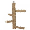 thumbnail image 4 of Rotación de loros, escaleras de madera Natural, varilla de pie con piel, perchas de entrenamiento para pájaros y mascotas, 4 of 5