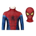 thumbnail image 4 of Halloween Costume Superhero Classic Red Blue Spider Suit Brand New Day Hero Full Bodysuit for Halloween Party Role Play Outfit Red S, 4 of 6
