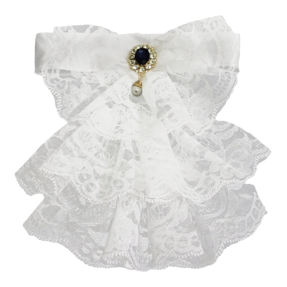 QccHieUs Detachable Collar Ruffles Upright Neck Mock Neck Stylish Lace Collar for Apparel