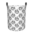thumbnail image 2 of Uemuo Black Squirrel Pattern Circular Laundry Hamper Basket with handles,Collapsible laundry basket,Large capacity laundry hamper,Laundry Organizer-Small, 2 of 8