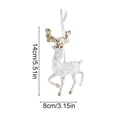 thumbnail image 3 of JeashCHAT Clear Plastic Christmas Tree Ornaments Transparent Reindeer Hanging Pendant with Glitter Sequins, Christmas Tree Decorations, Xmas Gifts, 3 of 6