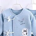 thumbnail image 4 of KPOPLK Newborn 7 Piece Layette Gift Set for Baby Girl Boy Organic Cotton Outfit Clothing in Box for Infant(0-3 Months,Sky Blue), 4 of 5