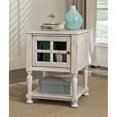 thumbnail image 1 of Ashley Furniture Mirimyn Chair Side End Table with Glass Insert in White, 1 of 2