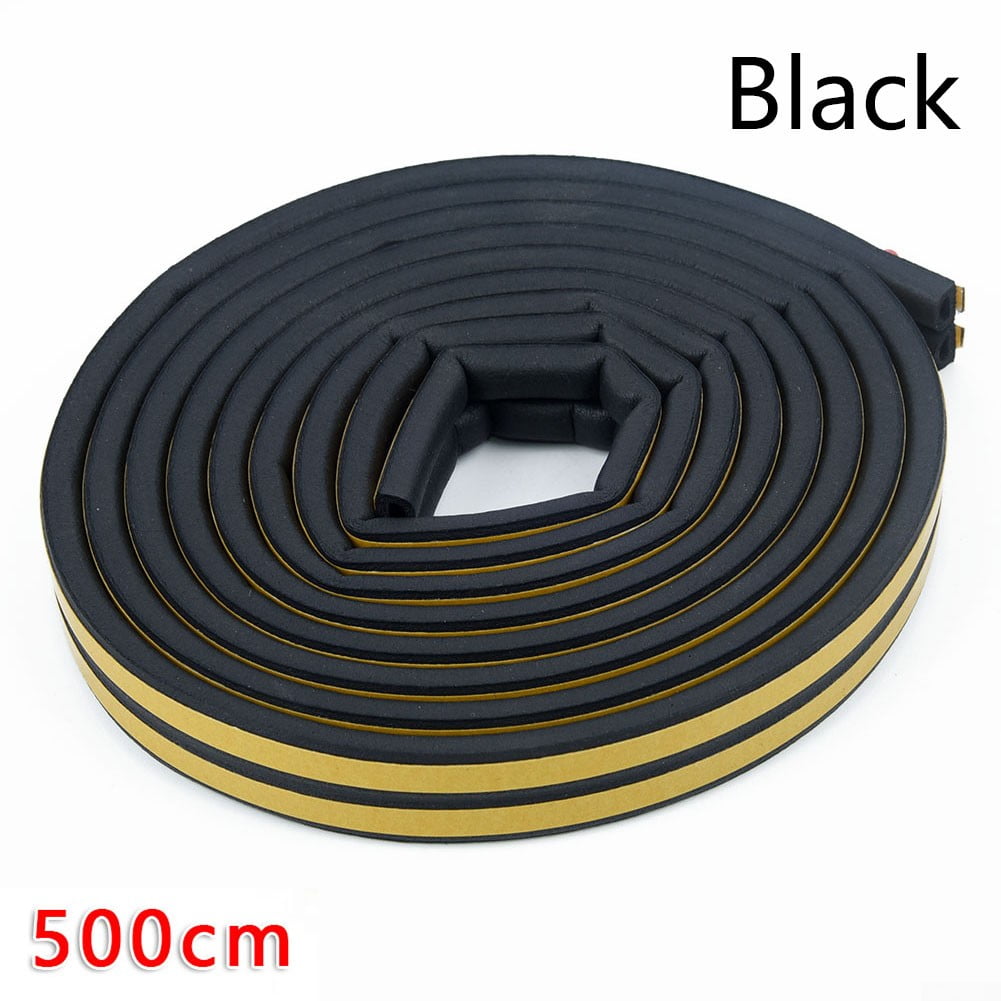 5M Door Bottom Self Adhesive Weather Stripping Silicone Rubber Seal Sweep Strip 