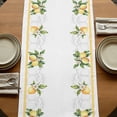 thumbnail image 5 of Lemon Yellow 48 Inch Table Runner, Modern Country Flower Floral Summer Spring Farmhouse Dresser Scarf Cotton & Linen Tablerunner for Dining/Kitchen Island/Holiday Party Décor 13" x 48", 5 of 9