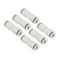 thumbnail image 1 of Unique Bargains Raccords à Pousser, Lot de 6 Raccords Tubes Droits, Blanc, 1/8 Pouce Od, 1 of 5