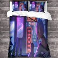thumbnail image 3 of Cyberpunk Edgerunner Crib Set, Sports Mattress Protector, 3D Science Fiction Film Design, Microfibre, 3 Piece Set with Zip And 2 Pillowcases, ., 3 of 5