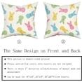 thumbnail image 5 of Easter Pillow Covers 16x16 Set of 2 Spring Bunny Print Colorful Holiday Decor Soft Cotton Cushion Case for Home Couch Bed, 5 of 6