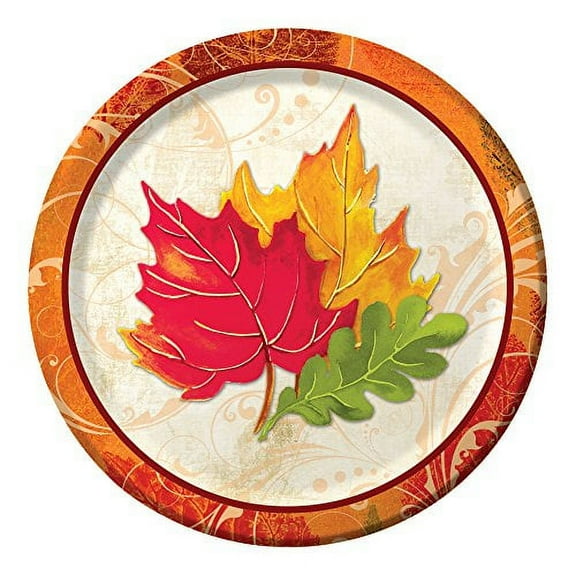 Fall Flair Dessert Plates, 8 Pk