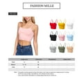 thumbnail image 2 of FashionMille Women Basic Casual Yoga Workout Adjustable Spaghetti Strap Cami Crop Top Shirt, 2 of 5