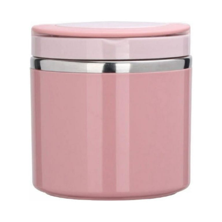  JXXM 8 Oz Thermo Food Jar for Hot & Cold Food for Kids  Insulated Lunch Containers Hot Food Jar,Leak-Proof Vacuum Stainless Steel  Wide Mouth Lunch Soup thermo for School,Travel (Pink-Cartoon Cat)