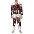 thumbnail image 3 of Bingfone Men's Pajama Set 2 Piece Loungewear PJs, Long Sleeve with Pajama Pants- Farm Tractor-Small, 3 of 7