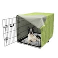 thumbnail image 5 of Leaf Dog Crate Cover, Pattern with Leaves in the Springtime Greenery Bushes Ecology Garden Growth, Easy to Use Pet Kennel Cover Small Dogs Puppies Kittens, 7 Sizes, Apple Green White, by Ambesonne, 5 of 6